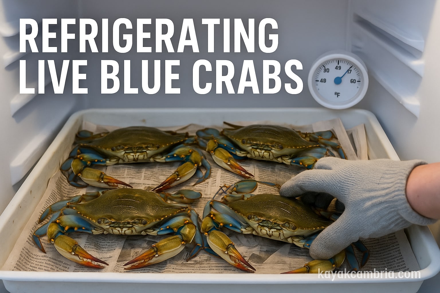 REFRIGERATING LIVE BLUE CRABS