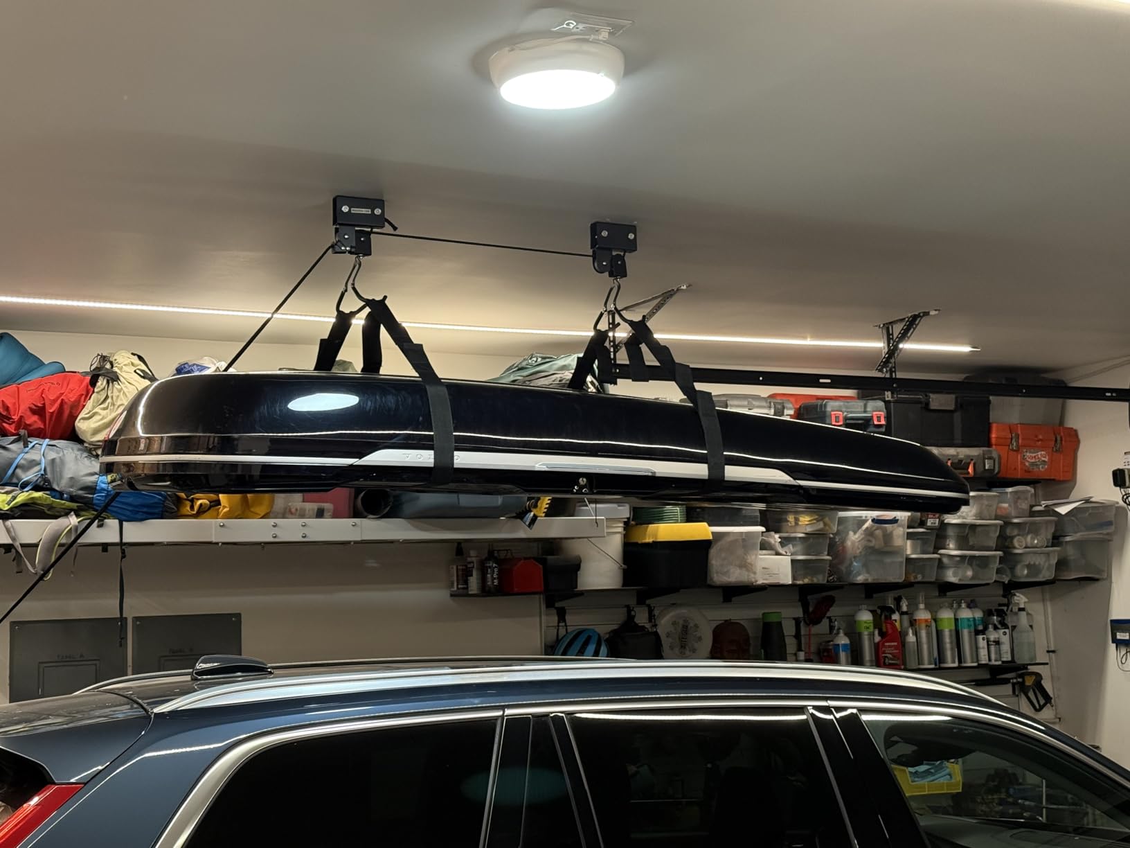 RAD Sportz Kayak Storage Hoists - Overhead Pulley Hoist Systems with 125lb Capacity Each for Canoes, Bikes, Ladders, and More customer photo 1
