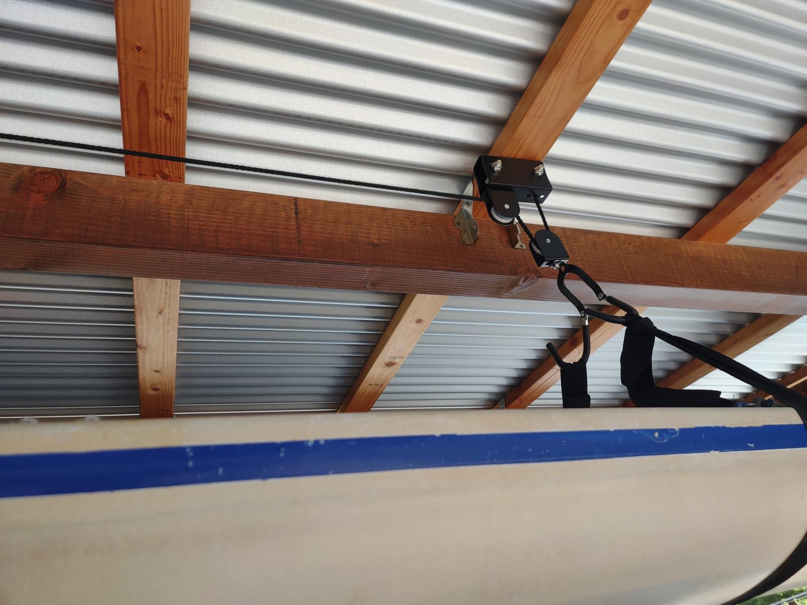 RAD Sportz Kayak Storage Hoists - Overhead Pulley Hoist Systems with 125lb Capacity Each for Canoes, Bikes, Ladders, and More customer photo 2