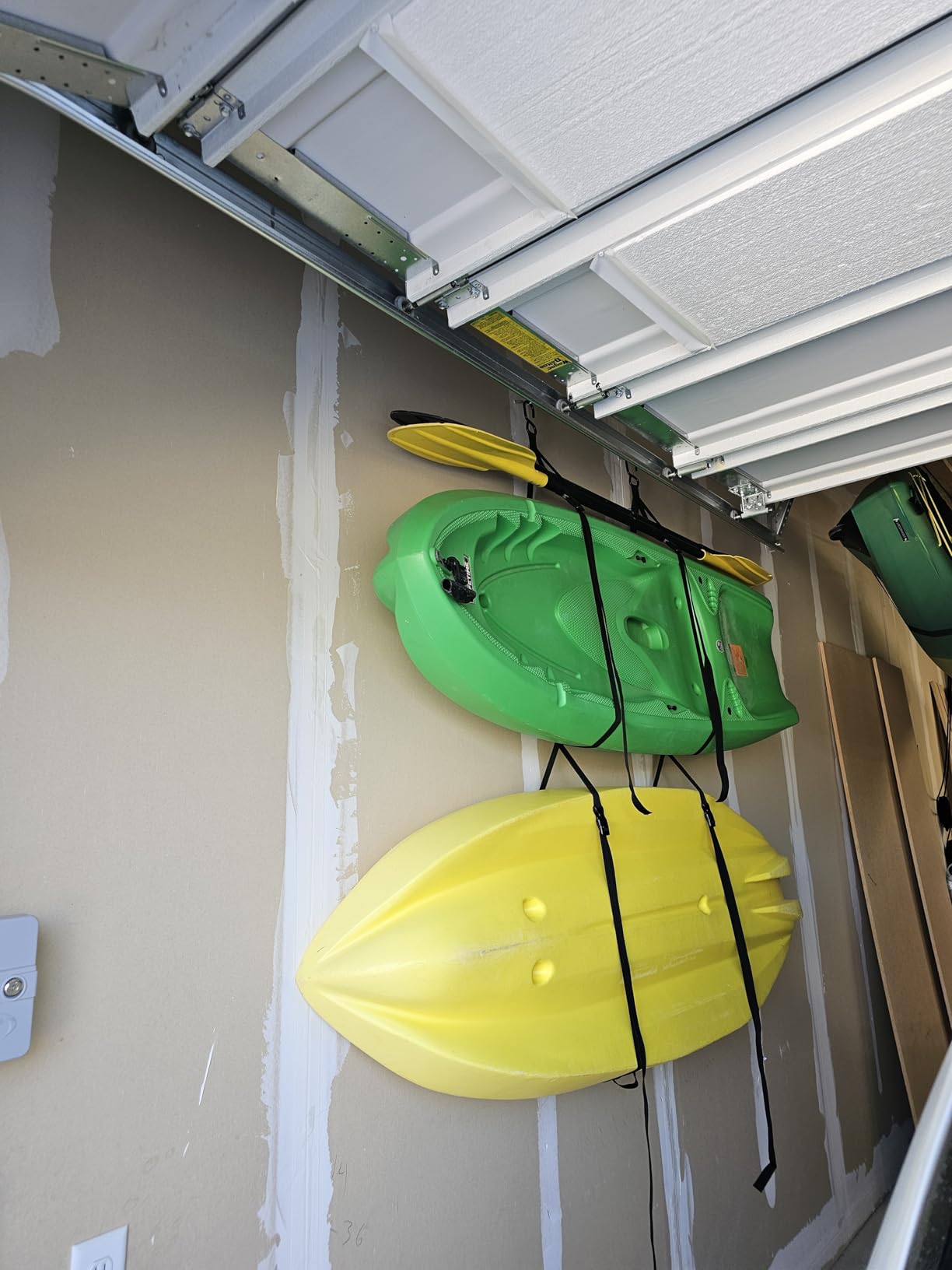 Kayak Rack -Capacity Wall or Ceiling Storage Straps for Surfboards, Paddleboards, SUP, or Canoe - Adjustable Kayak Hanger by RAD Sportz customer photo 2