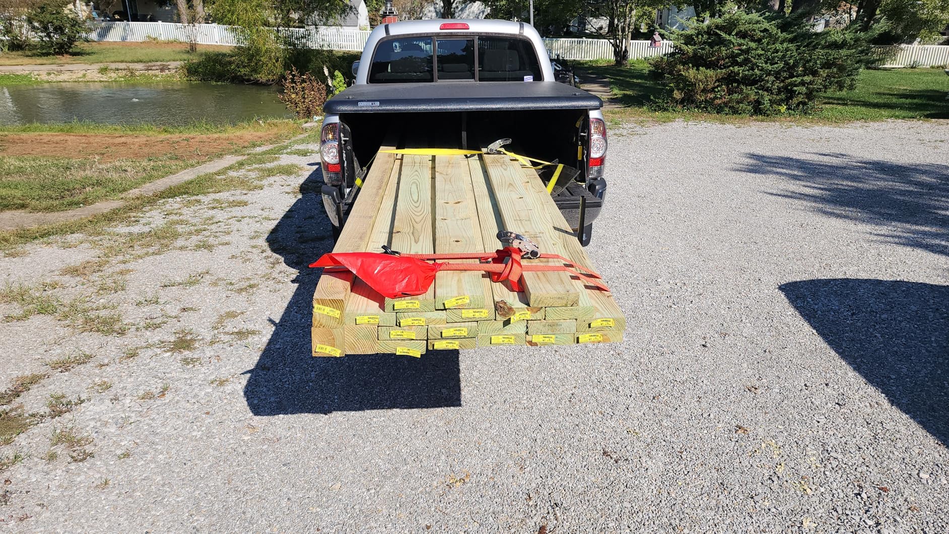 ECOTRIC Truck Bed Extender Pickup Truck Bed Hitch Mount Extension Rack SUV Lumber Ladder Canoe Boat Kayak Long Pipes w/Flag 750lbs Capacity customer photo 2