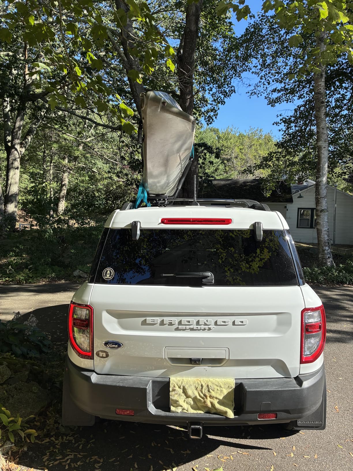2 Pairs Heavy Duty Kayak Rack-Includes 4 Pcs Ratchet Tie-Mount on Car Roof Top Crossbar-Easy to Carry Kayak Canoe Boat Surf Ski (J-Bar Rack) customer photo 1