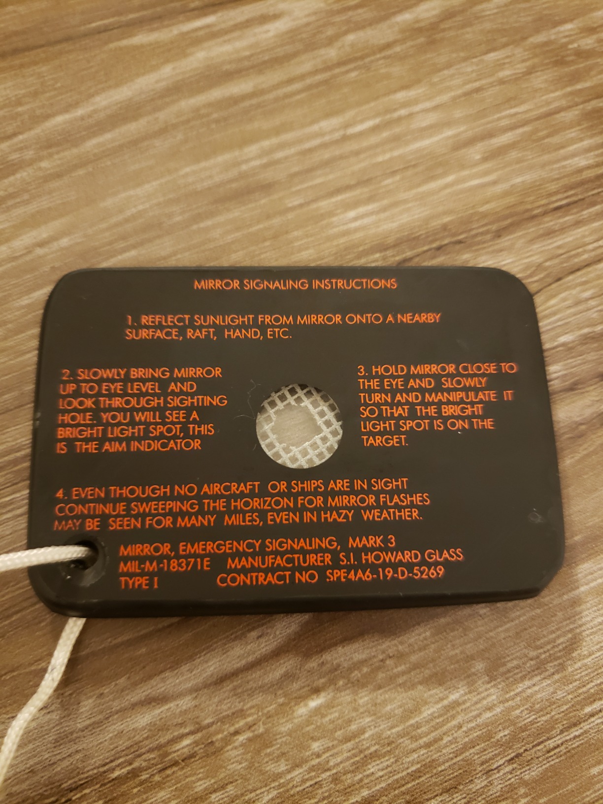 Emergency Signal Mirror, Mark 3, Military Issue customer photo 2