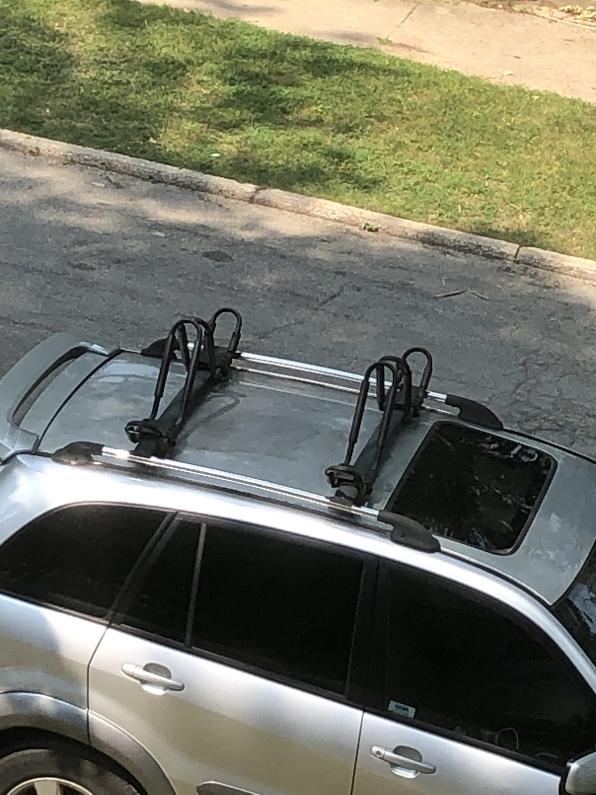 J-Bar Roof Rack Kayak Carrier Holder Boat Canoe Surf Ski Snowboard Holder Mounted on Top Crossbar SUV Truck 2 Pairs Steel customer photo 1
