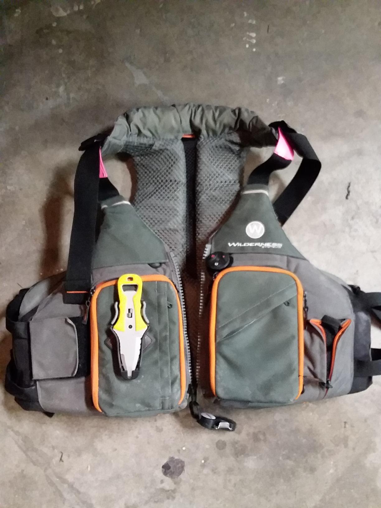 Wilderness Systems Fisher Kayaking Life Jacket - Easy Access Zippered Pockets Zippered Pockets - USCG Approved PFD - UL Type 3 Paddle Sports Life Vest - Gray customer photo 1