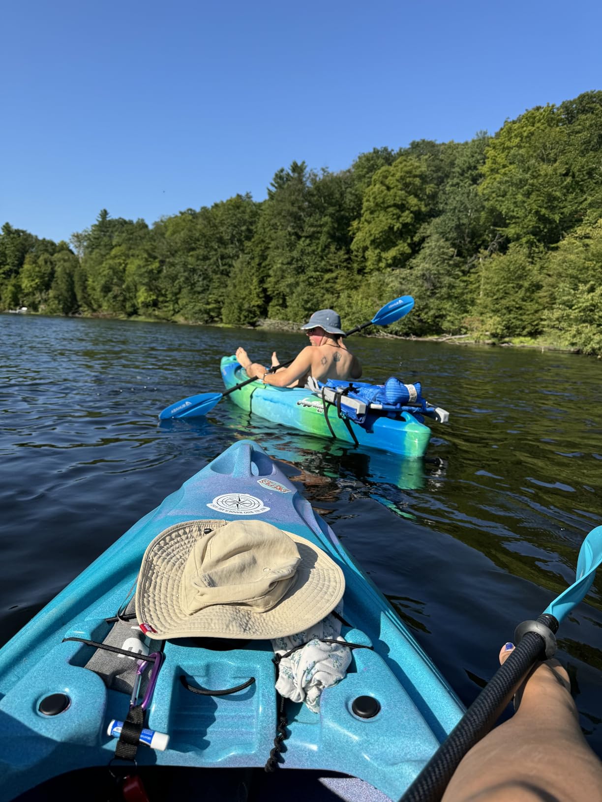 Perception Joyride 10 - Sit Inside Kayak for Adults and Kids - Recreational and Multi-Water Kayak with Selfie Slot - 10' customer photo 1