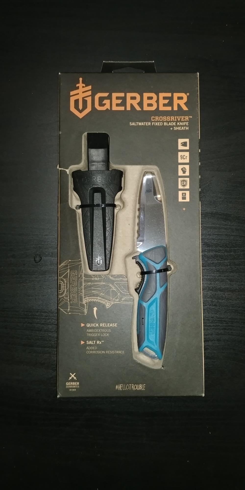 Gerber Gear CrossRiver - Durable Fixed-Blade Knife for Saltwater Fishing - Premium Fishing Gear - 3