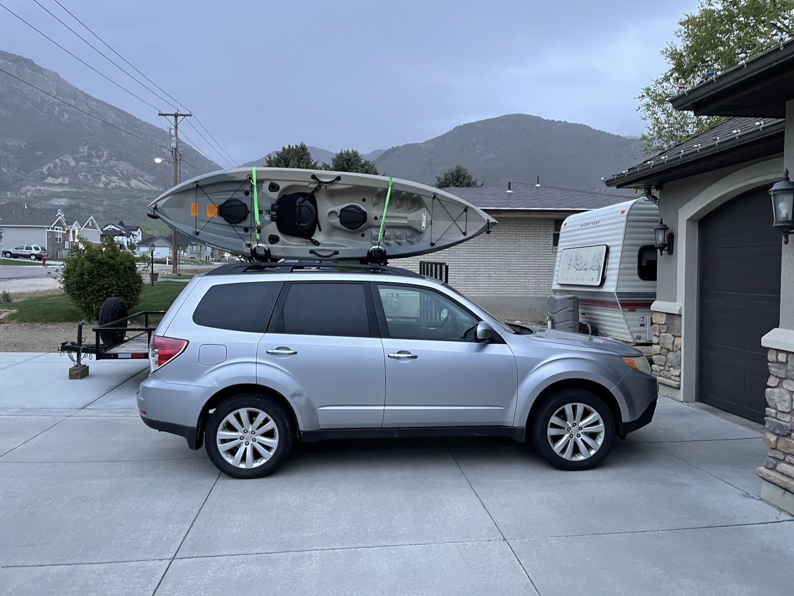Kayak Roof Rack, Aluminum Kayak Carrier Folding J-Style Universal 3-in-1 Multifunction for Canoe, SUP, Kayaks, Surfboard Rooftop Mount on SUV, Car and Truck Crossbars customer photo 1