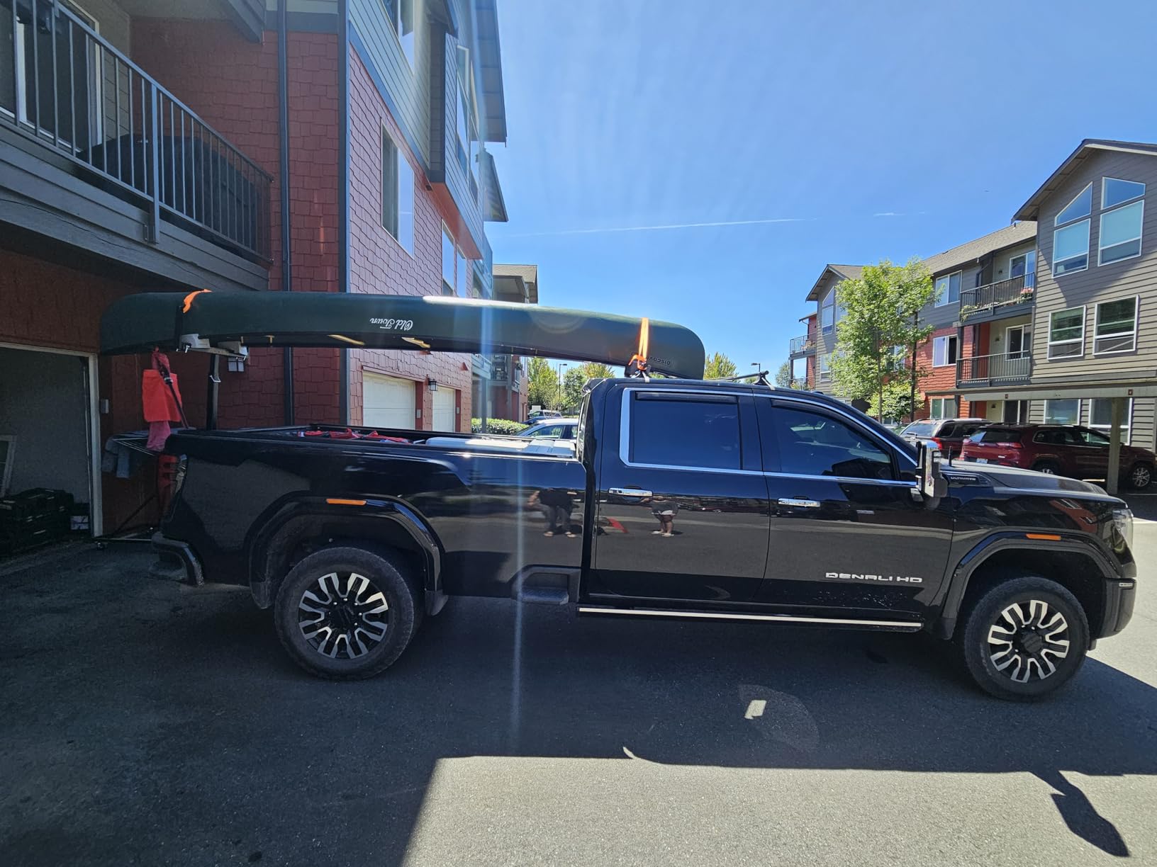 Mockins 750 Lbs Cap Truck Bed Extender Hitch Mount | 2-in-1 All-Weather Steel Canoe Rack & Kayak Trailer with Stabilizer & Straps | Versatile Truck Bed Hitch Extender customer photo 2