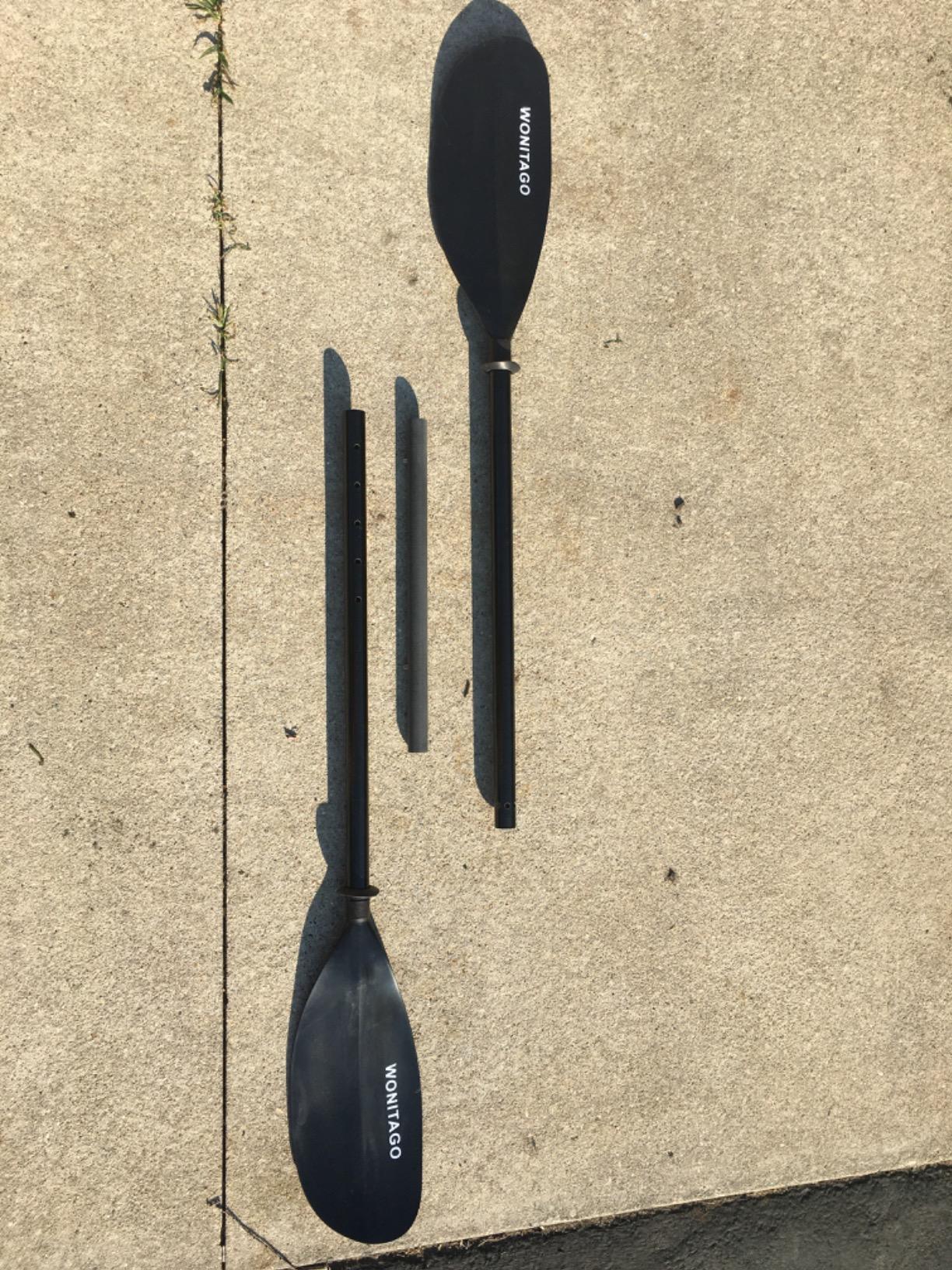 Kayak Paddle Premium Carbon Fiber Paddle with Reinforced PP + Fiberglass Blade, Floating Adjustable Kayaking Oars, 3 Piece, 220-240 cm/86-94 Inches, 240-260 cm/94-102 Inches customer photo 2