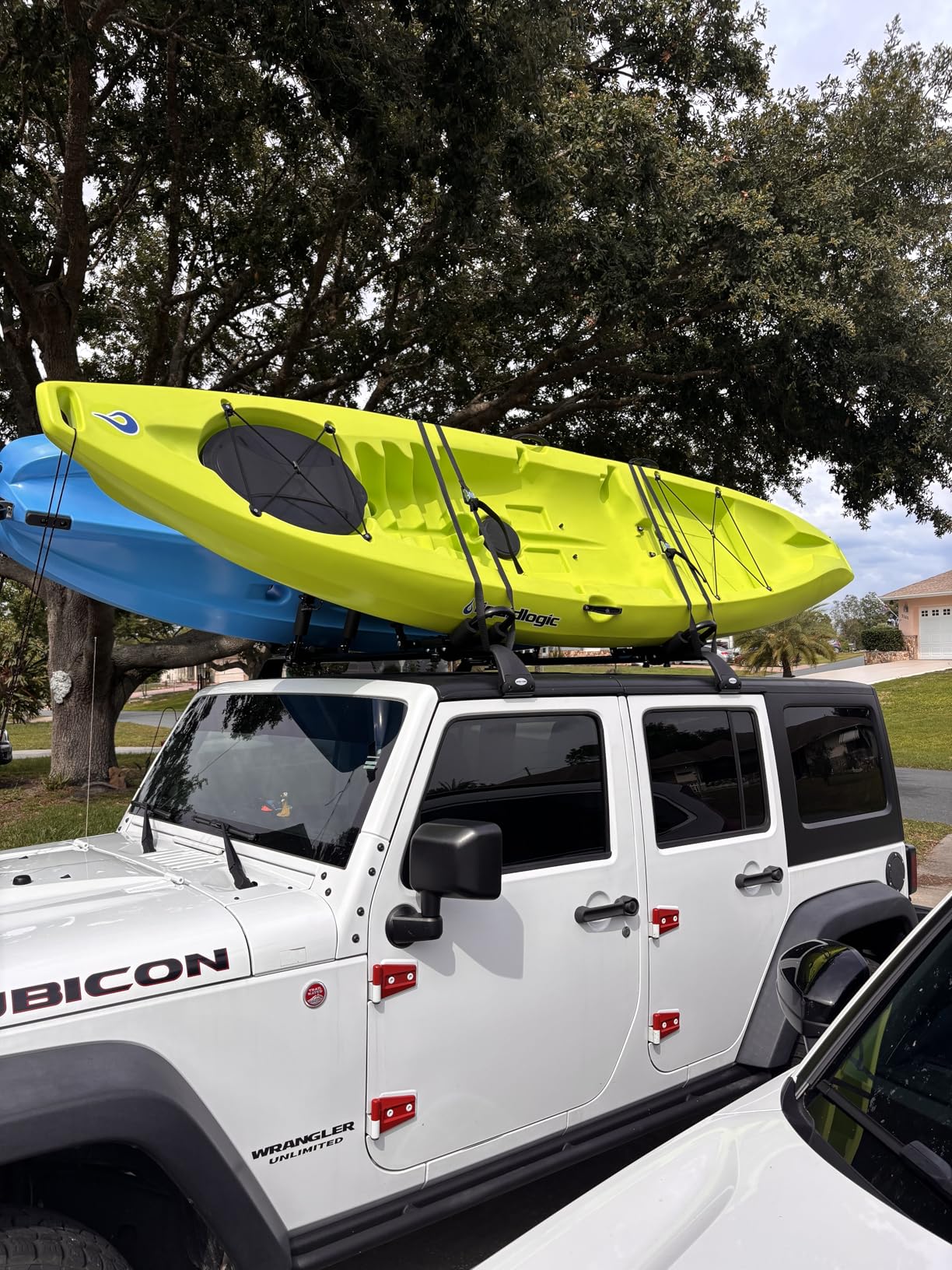 Hooke Road for Jeep Roof Rack Cross Bars Kayak Watercraf Cargo Carriers Compatible with Jeep Wrangler JK JL Gladiator JT 2007-2026 (4-Door Hard Top) customer photo 1