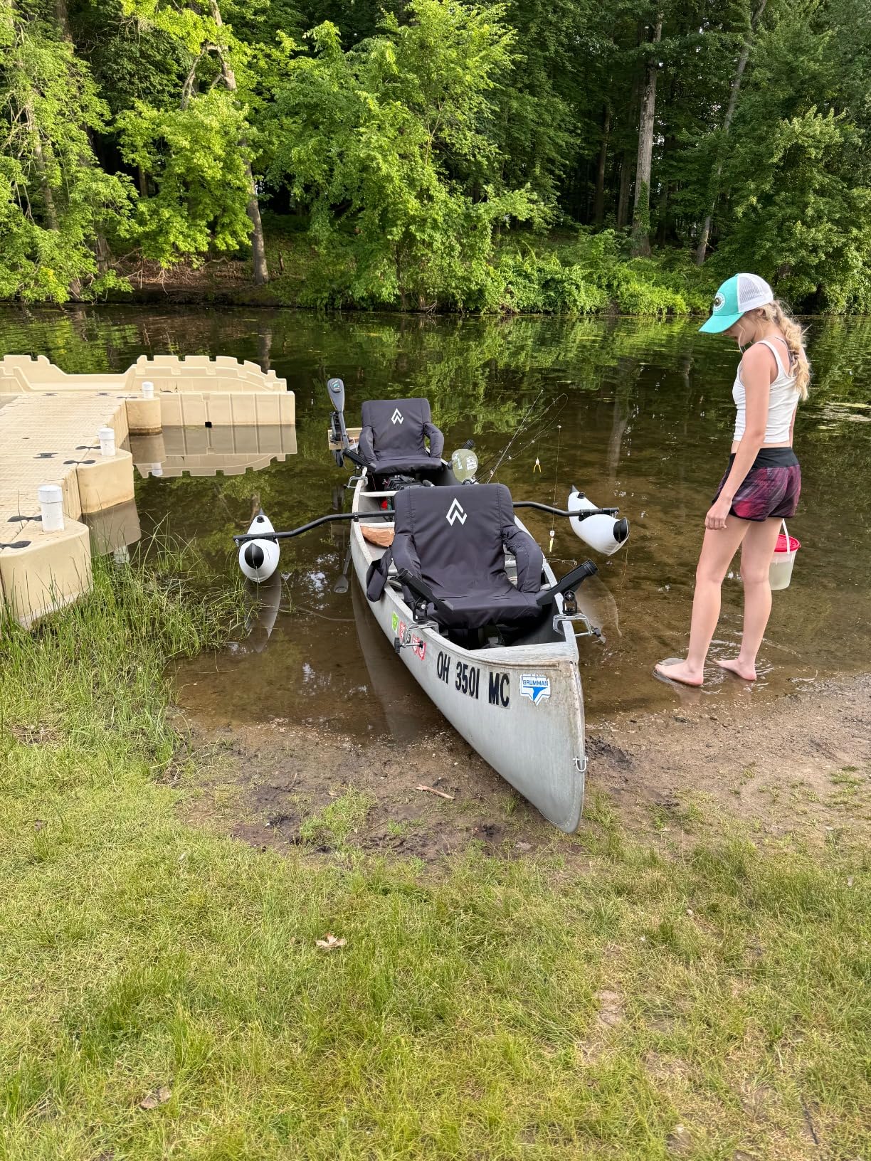 Lixada Kayak Stabilization System, Kayak PVC Inflatable Outrigger Float with Sidekick Arms Rod Kayak Boat Fishing Standing Float Stabilizer System Set customer photo 2