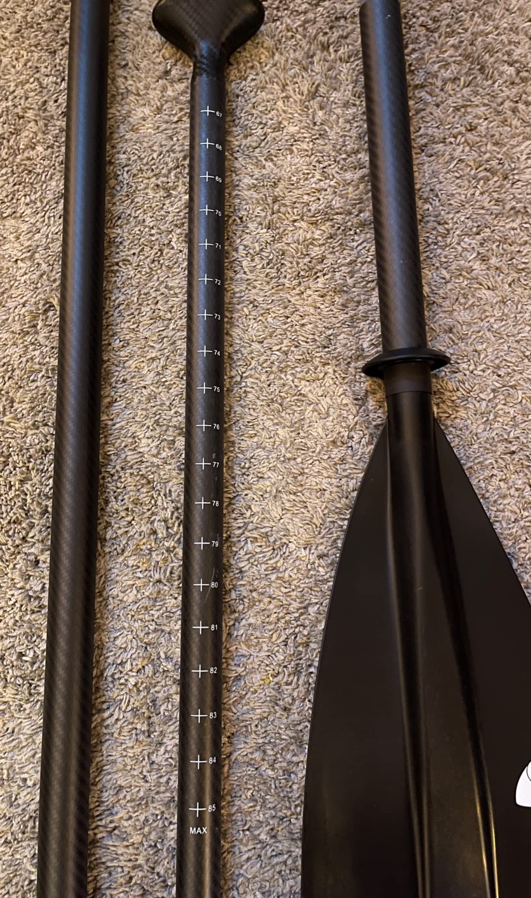 Abahub 1 x 4 Section Carbon SUP Paddle/Kayak Oar, Adjustable Stand up Paddleboard Paddles, Lightweight Carbon Shaft customer photo 1