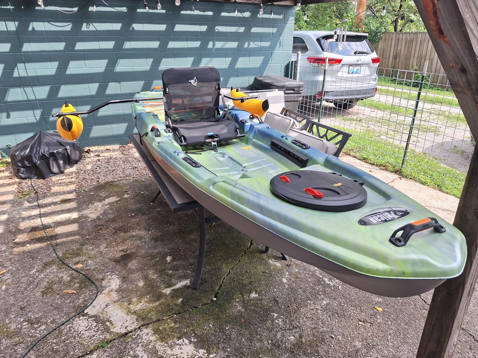 Kayak Outrigger Stabilizer,Portable PVC Higher Stability Kayak Outrigger Kit,Three Colours to Choose Inflatable Kayak Stabilizer,Easy to Install,for Floating Balancing Boat customer photo 2