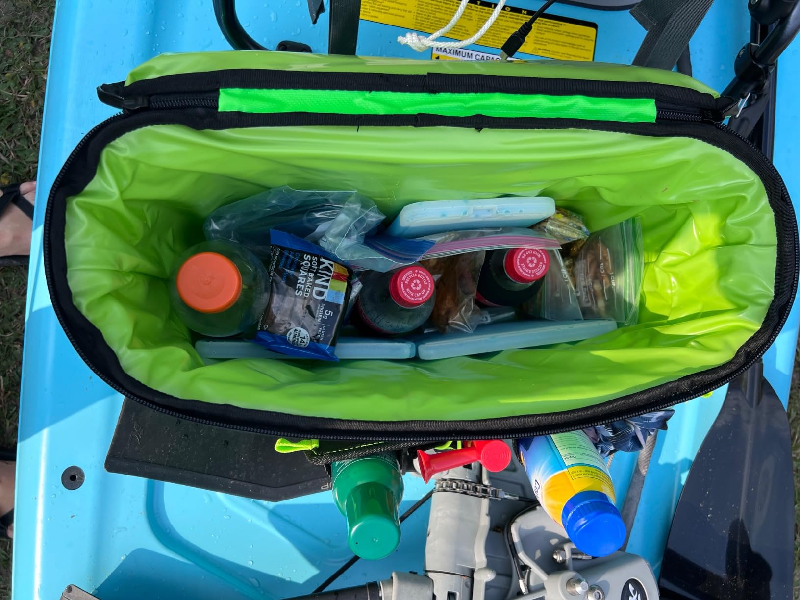TidyFriend Kayak Cooler Behind Seat, Waterproof Cooler for Kayaking, Kayak Accessories Cooler Bag, Compatible with Lawn Chair Seat, Portable Ice Chest, Keeps Drinks Cold, Travel, Beach, Lunch customer photo 2