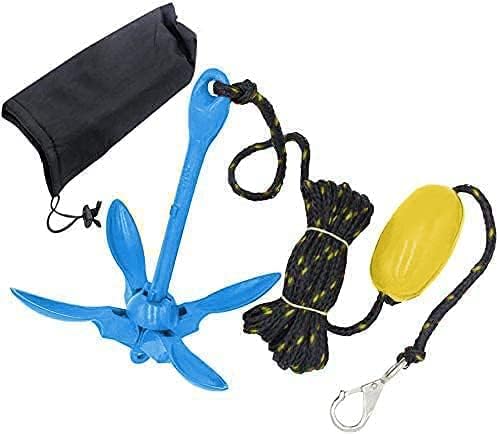 XIALUO Marine Kayak Anchor Kits 7 lb Folding Anchor Accessories with 50 ft Rope for Fishing Kayaks, Canoe, Jet Ski, SUP Paddle Board and Small Boats customer photo 2