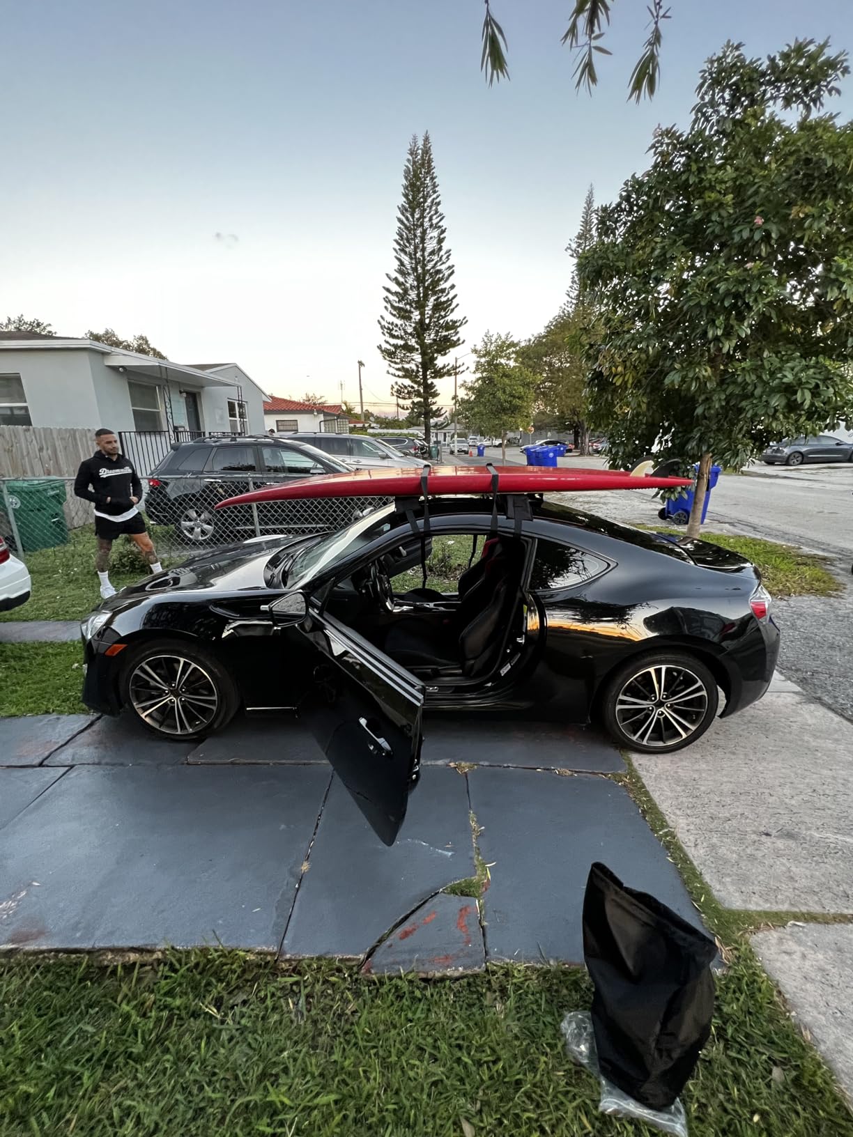 MeeFar Universal Car Soft Roof Rack Pads Luggage Carrier System for Kayak Surfboard SUP Canoe Include 2 Heavy Duty Tie Down Straps, 2 Tie Down Rope, 2 Quick Loop Strap and Storage Bag customer photo 2