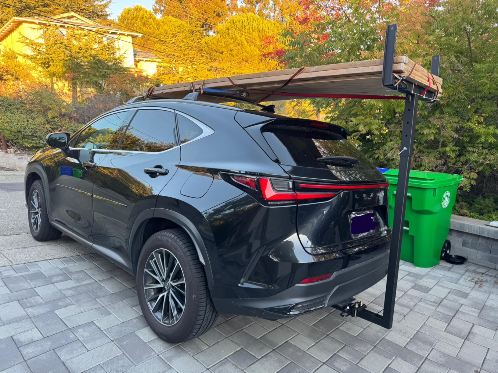 PENSUN Truck Bed Extender, 2 in 1 Design Foldable Pick Up Truck Bed Hitch Mount Extension Rack for Canoe Kayak Ladder Lumber, 800lbs Load Capacity customer photo 1