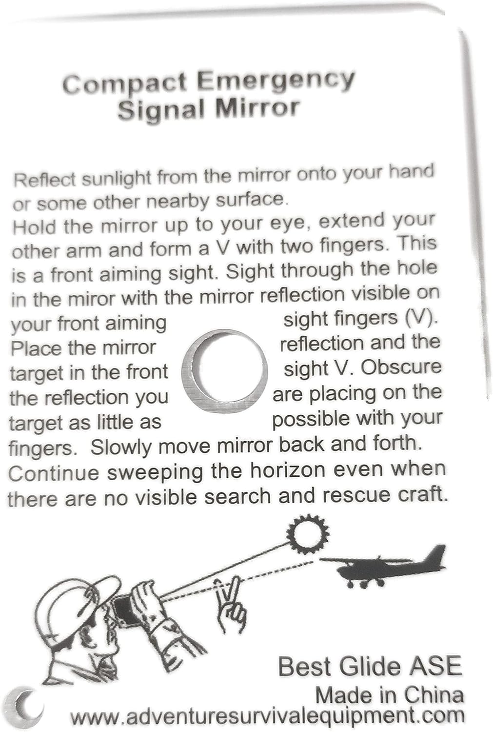 Best Glide ASE Military Grade Stainless Steel Emergency Signal Mirror customer photo 2
