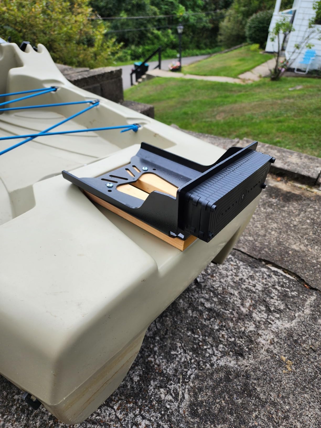 Transom Trolling Motor Mount for Kayaks, Trolling Motor Mount for Clamp-on Electric Trolling Motors customer photo 2