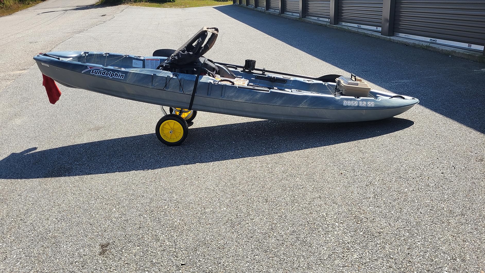 Bonnlo Kayak Cart, Heavy Duty Universal Kayak Trailer Adjustable Width 6.3'-18.7' Canoe Cart Dolly with 12' Flat-Free Kayak Wheels and Kickstand, 450 Lb Weight Capacity customer photo 1