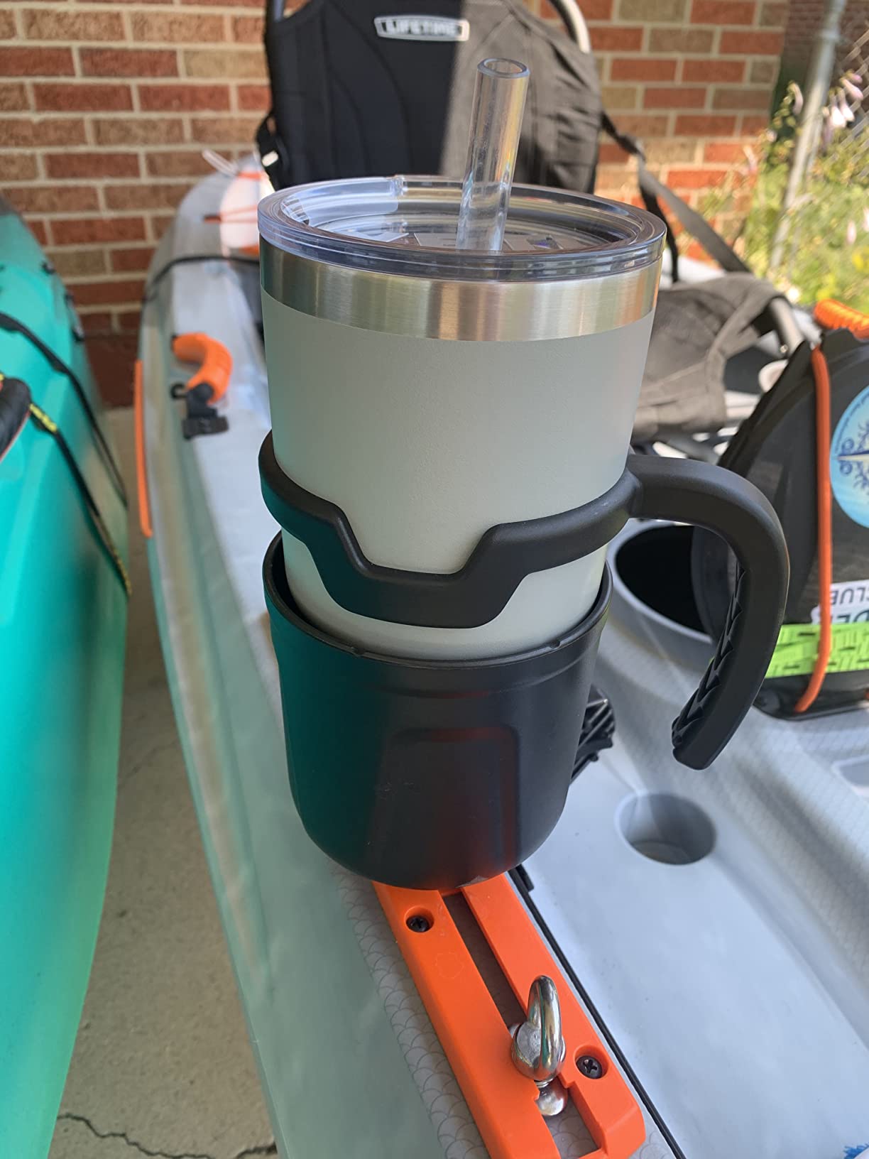 Multi-Functional Cup Holder, Bottle Holder, Phone Holder, Drink Holder, Fishing Tool, Large Capacity, Kayak Track Mount Install, Kayak Track Accessories customer photo 2