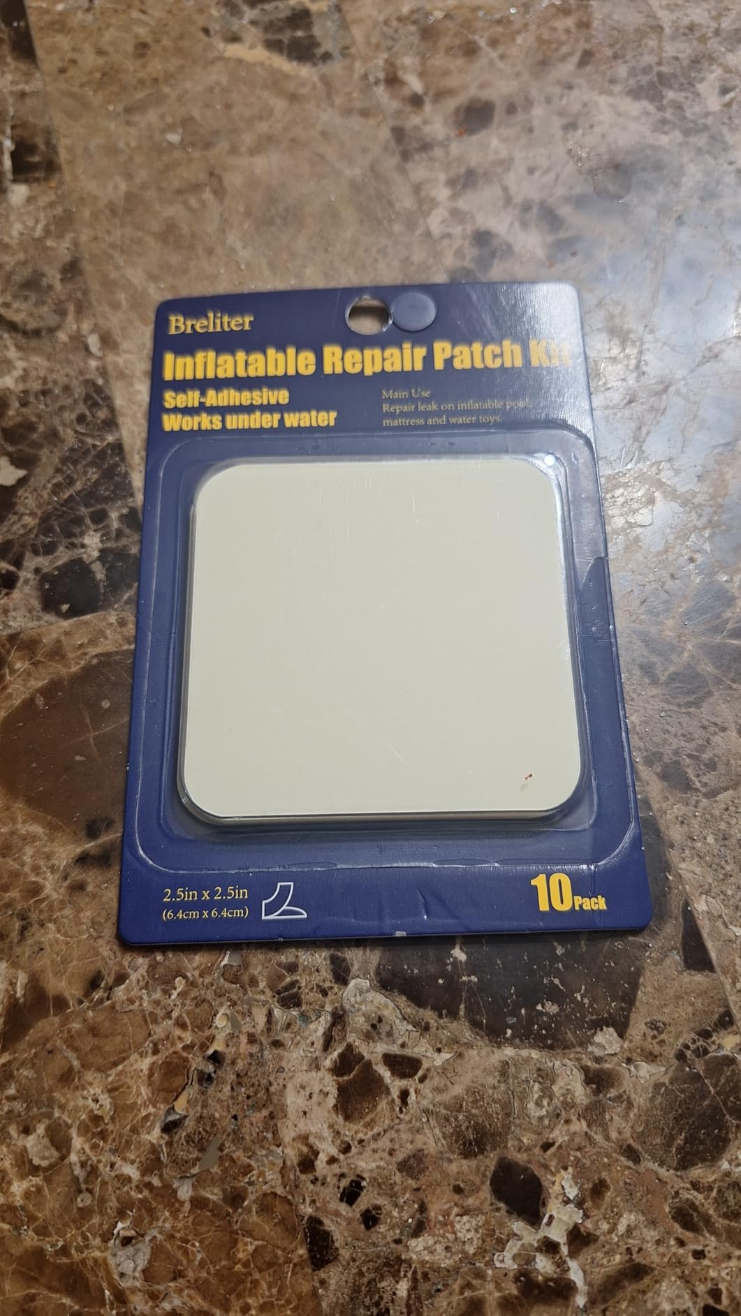 Inflatable Patch Repair Kit - Waterproof TPU Pool Repair Tape, Heavy Duty Repair Patch for Air Mattress, Bounce House, Inflatable Toys, Tent, Swimming Ring - 10 Packs of 2.5in x 2.5in, Square customer photo 1