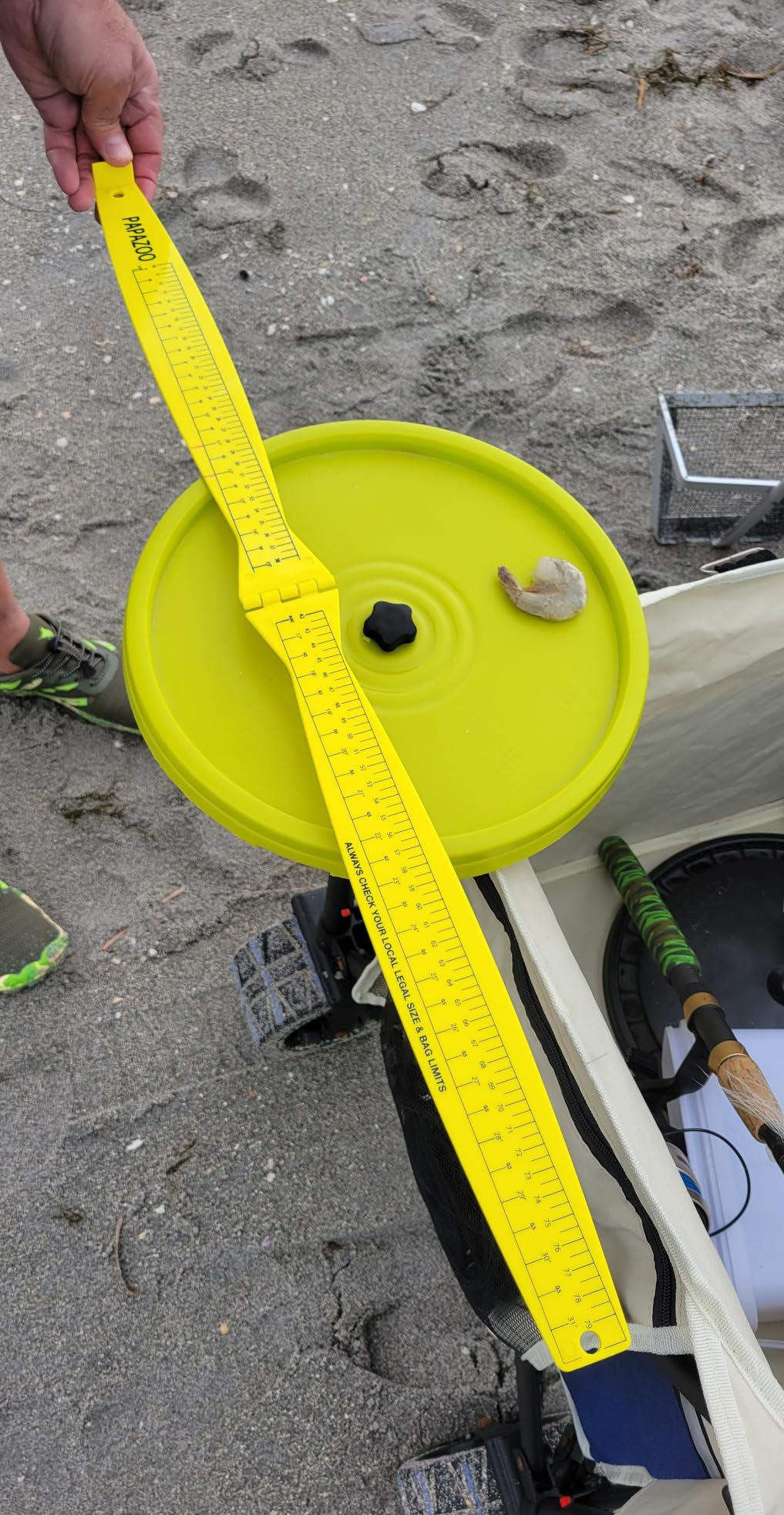 Fish Measuring Board - 32in Folding Fishing Ruler Lightweight Bump Board - Easy to Read and Portable Crab & Fish Measure Device, Fish Ruler for Boat, Kayak, Yellow customer photo 1
