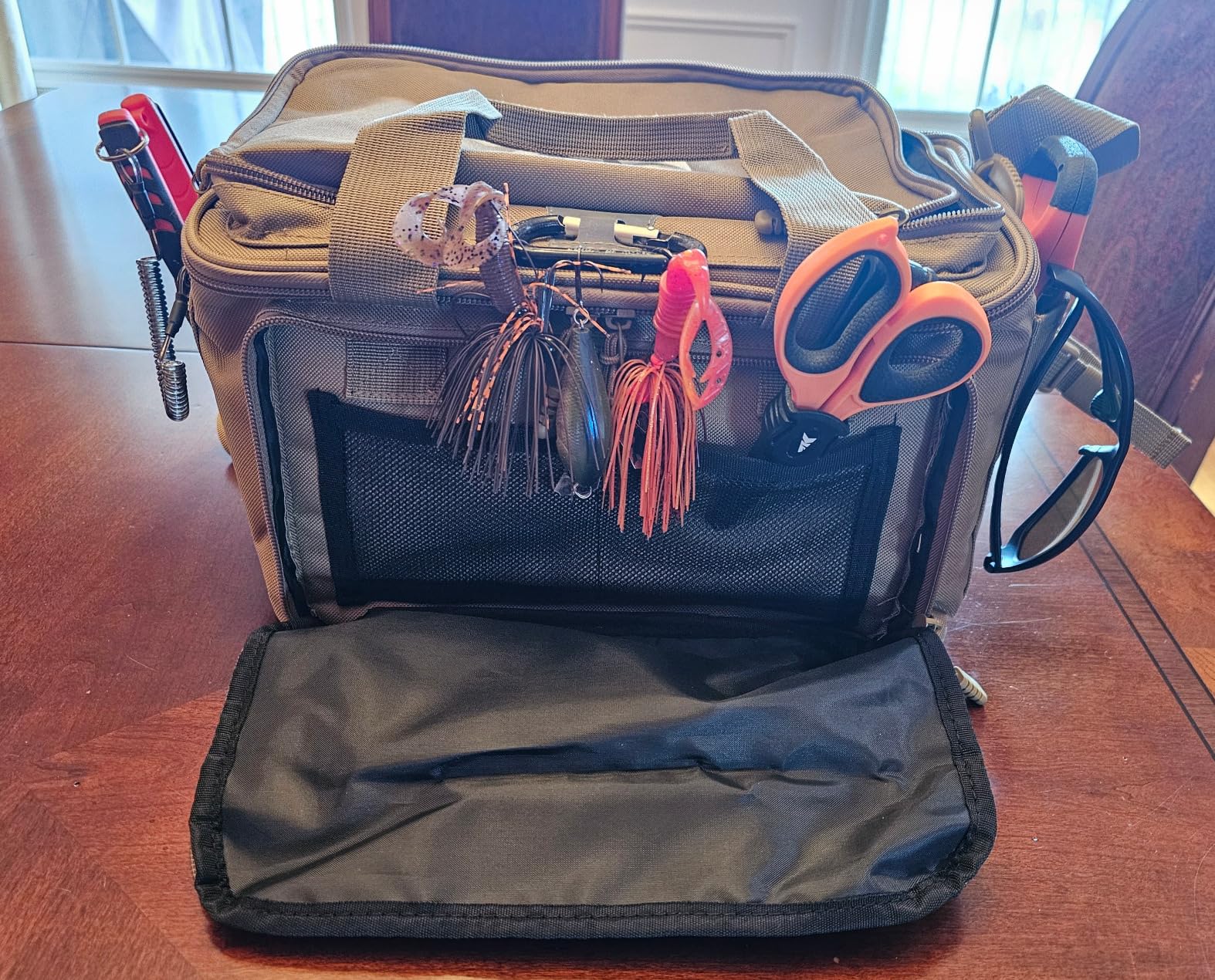 KastKing Karryall Fishing Tackle Bags with 4 * 3700 Tackle Trays, Fishing Bags for Saltwater or Freshwater Fishing - Fishing Gear Storage, Khaki customer photo 1