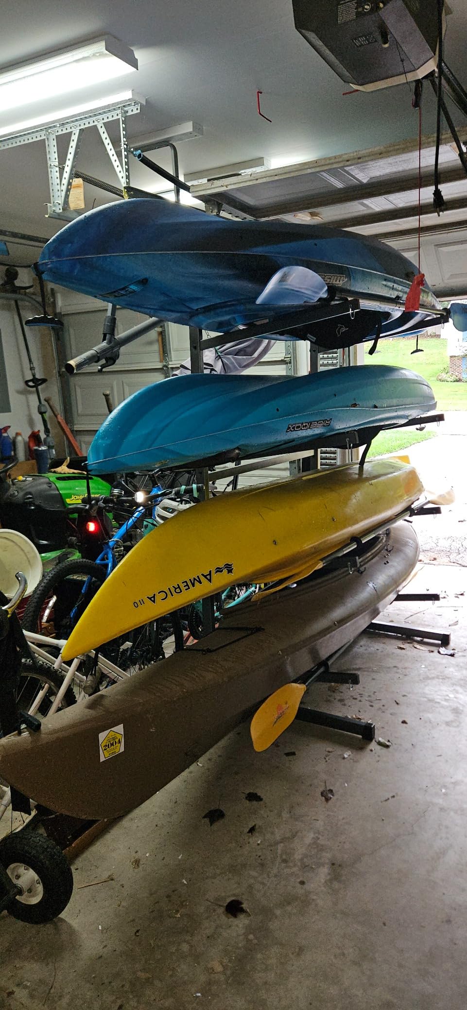 Kayak Storage Rack, Heavy Duty Kayak Racks for Garage and Outdoor Storage, Storage Rack for Kayak, Canoe, Surfboard & Paddleboard customer photo 2