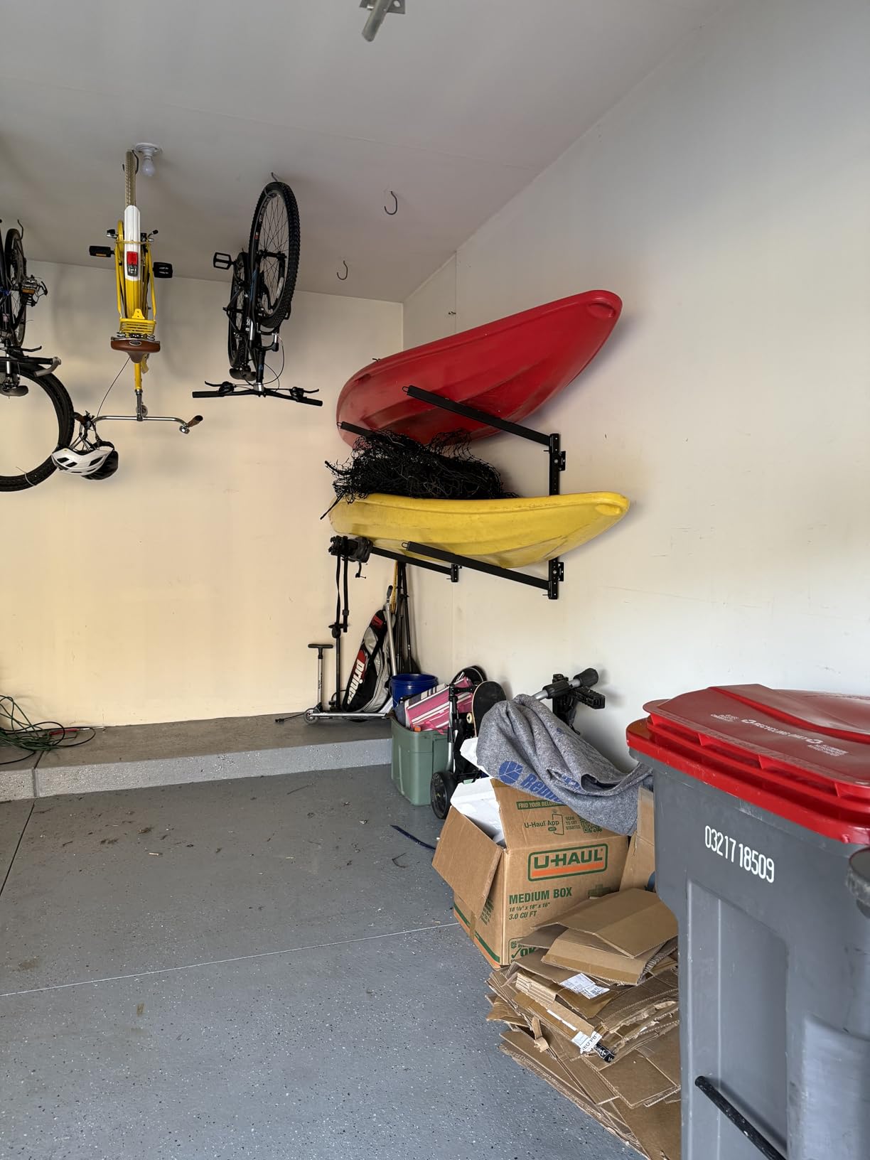 StoreYourBoard G-Kayak Wall Rack - Heavy-Duty Outdoor Kayak Rack for 2 Boats, Adjustable Storage Wall Mount Hanger, Space-Saving Outdoor Storage for Kayak Wall Mount - Holds 200 lbs - Silver customer photo 2