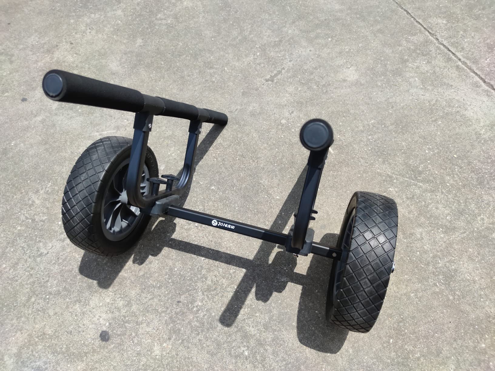 Heavy Duty Kayak Cart, Width Adjustable Canoe Cart with 12inch Flatfree Beach Wheels Boat Dolly Cart Transport Carrier customer photo 2
