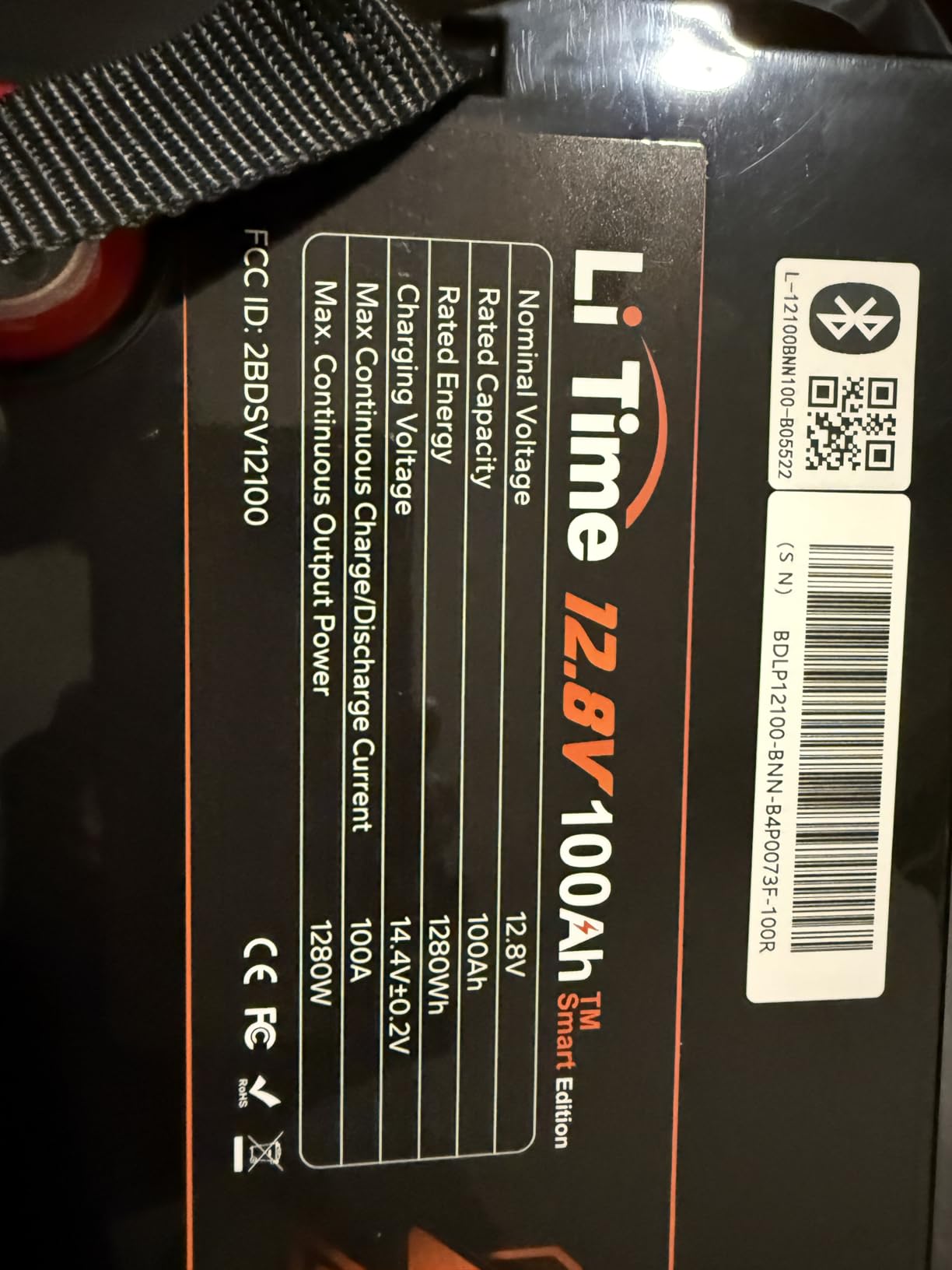 Litime 12V 100Ah Trolling Motors LiFePO4 Battery (Group 31), 12 Volt Bluetooth Lithium Batteries, Max. 15000 Deep Cycles, 100A BMS, Low-Temp Protection for Marine, Boat, Yacht, RV, Solar customer photo 1