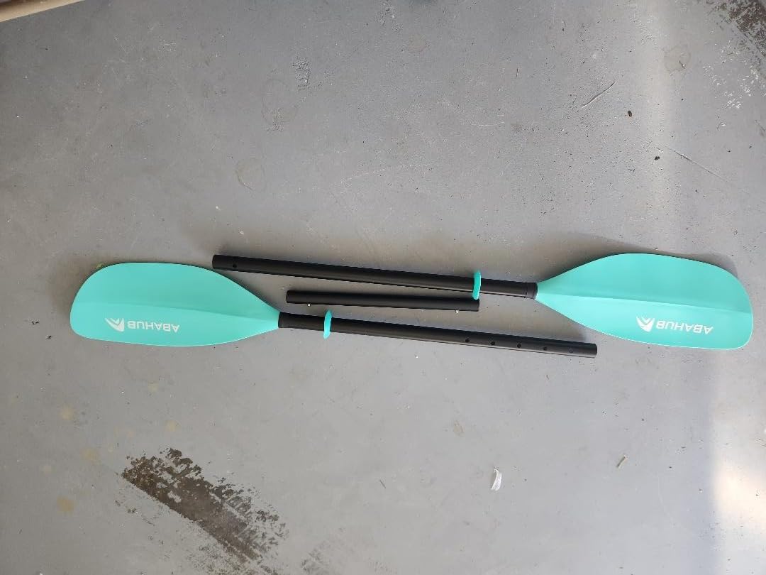 Abahub Adjustable Kayak Paddle 210-230 cm/ 230-250 cm Floating Kayaking Oars Boating Oars Canoeing Oars Black customer photo 1