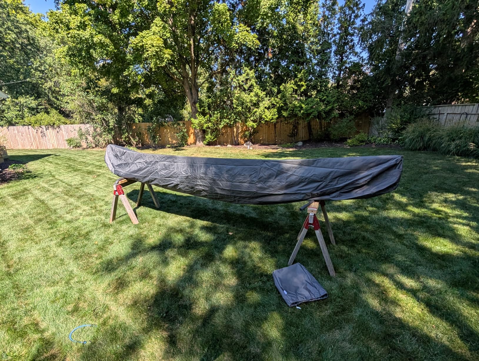 VINPATIO 13FT Kayak Cover, Heavy-Duty 600D Solution-Dyed Fabric, Waterproof Full Coverage Canoe Storage Bag with Zipper, UV & Dust Protection for Fishing Boats & Paddle Boards customer photo 2
