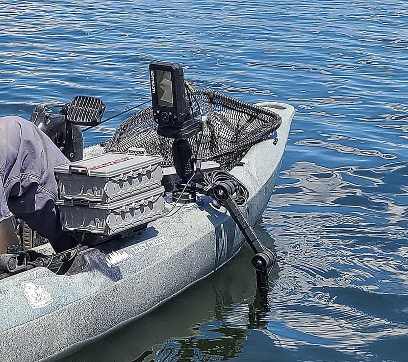 HITORHIKE Universal Fish Finder Mount for Kayak-with Transducer Arm Options, Ball Base, Dual Plates, Fits 9