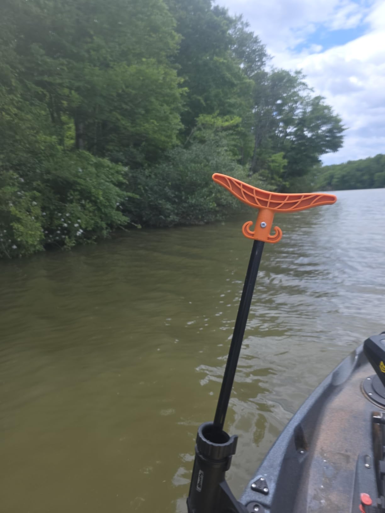 8.63'/12.3' Shallow Water Anchor Pole with T-Handle, High Strength Fiberglass Reinforced Polyamide66, Mud Anchor Pole for Boat, Fishing Kayak (Gloves Included) customer photo 1