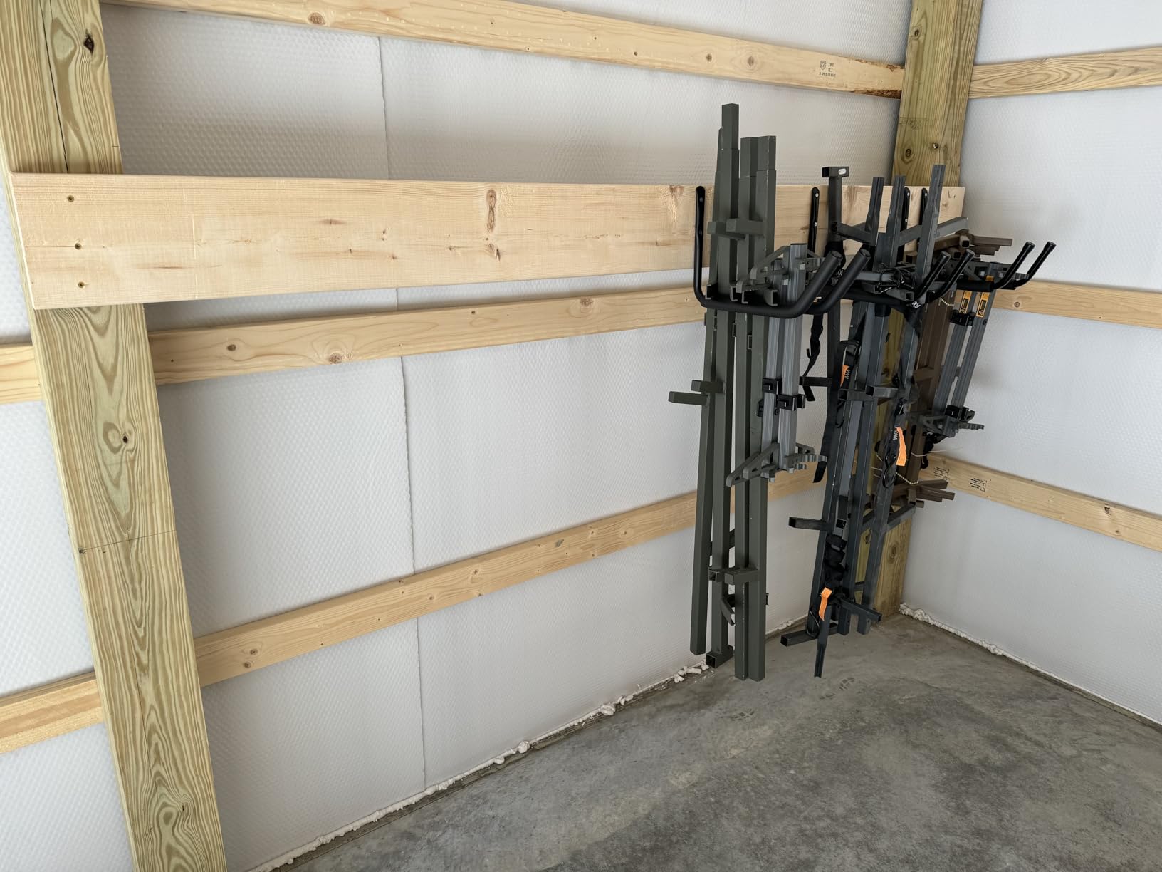 4 Pack Kayak Wall Mount Rack, Heavy Duty 120 LBS Garage Storage Hooks, 15 Inch Wide Utility Hangers for Canoe, SUP, Surfboard, Ladders, Lumber & Tools (Black) customer photo 2