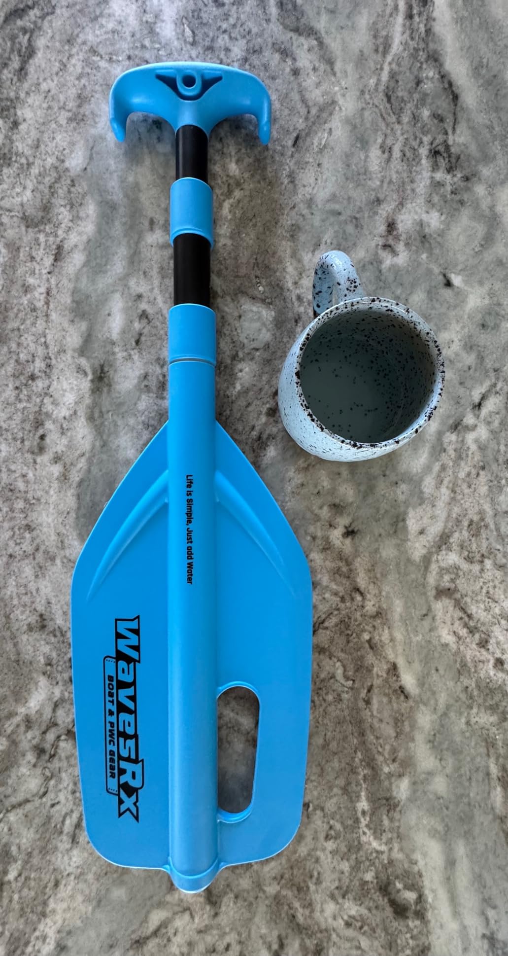 WAVESRX Telescoping Paddle with Docking Hook & Depth Gauge - Adjustable 24