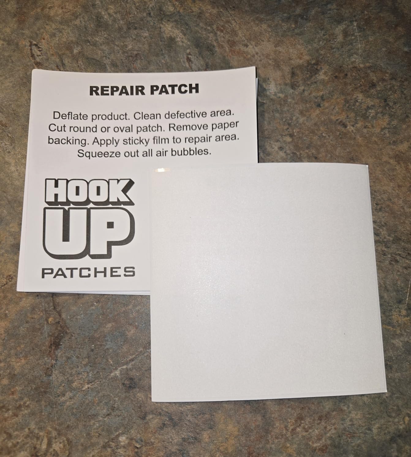 HOOK UP Inflatable Repair Patches - Heavy Duty Peel & Stick Patch Kit for Pool Floats, Air Mattresses, Inflatables & PVC - Waterproof, No Glue Needed (10 Pack) (2.5
