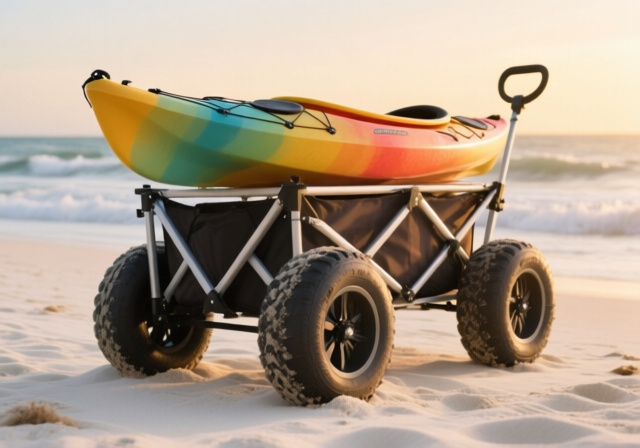Best kayak carts with beach wheels for sand and rough terrain