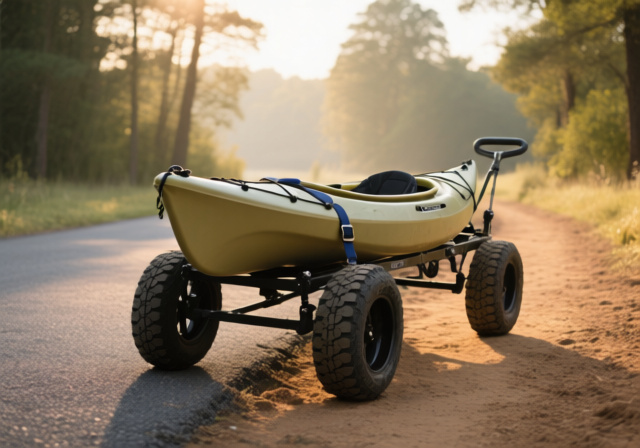 Best kayak carts with flat-free tires for paved and trail use