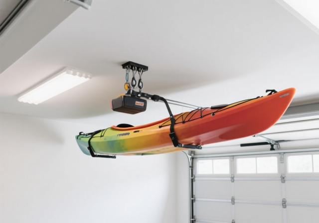 Best kayak garage ceiling hoist pulley systems