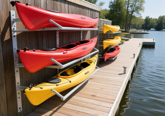 Best outdoor wall-mounted kayak racks for dock installations