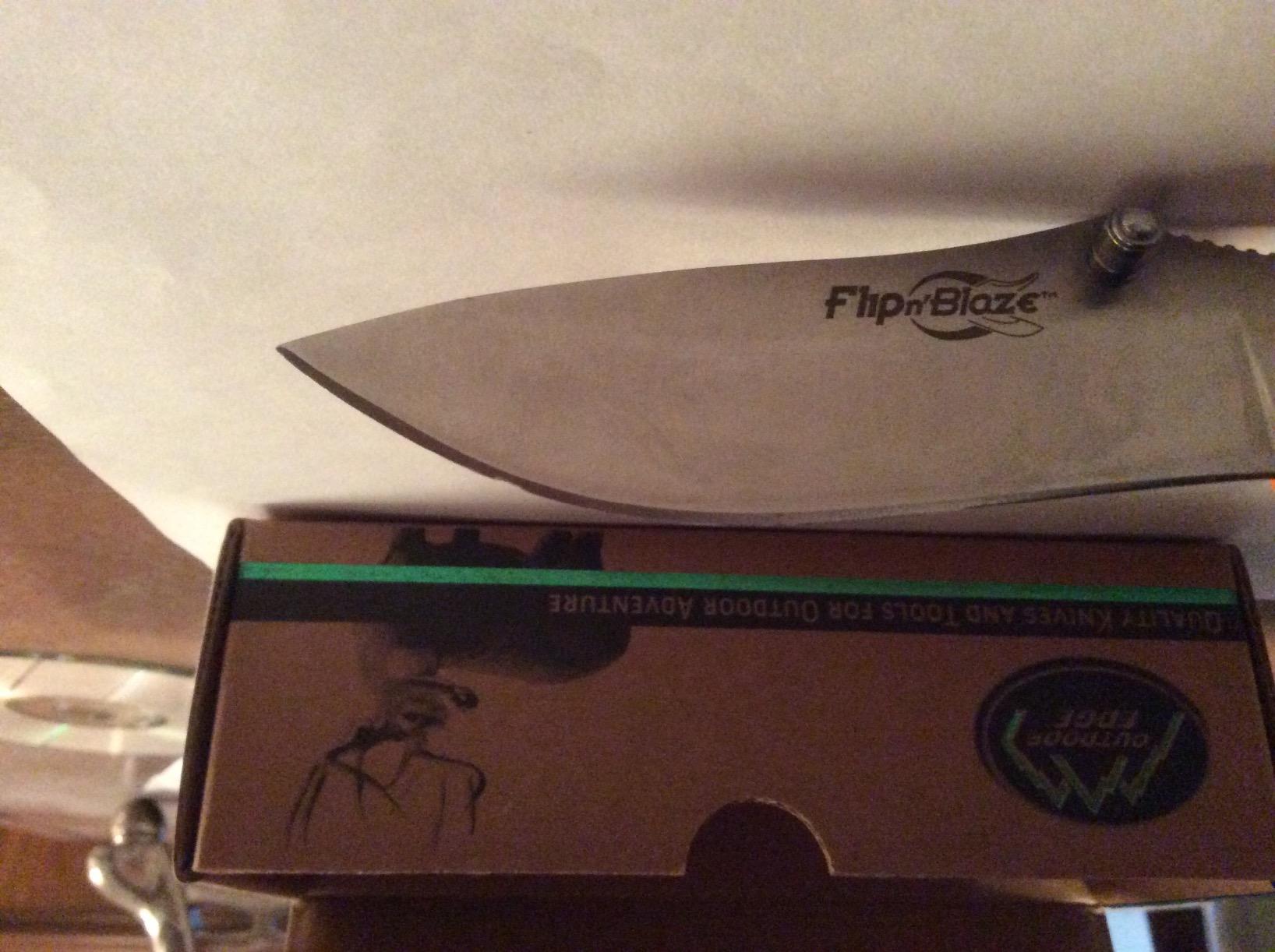 Outdoor Edge Swingblaze Double Blade Hunting Knife with Rotating Skinning & Gutting Blades, Nylon Sheath, Blaze Orange (SZ-20N) customer photo 1
