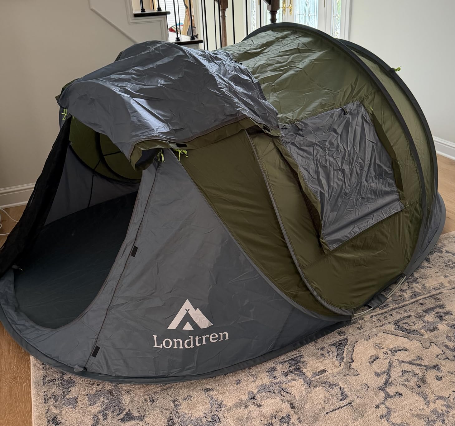 4 Person Easy Pop Up Tent Waterproof Automatic Setup 2 Doors-Instant Family Tents for Camping customer photo 1