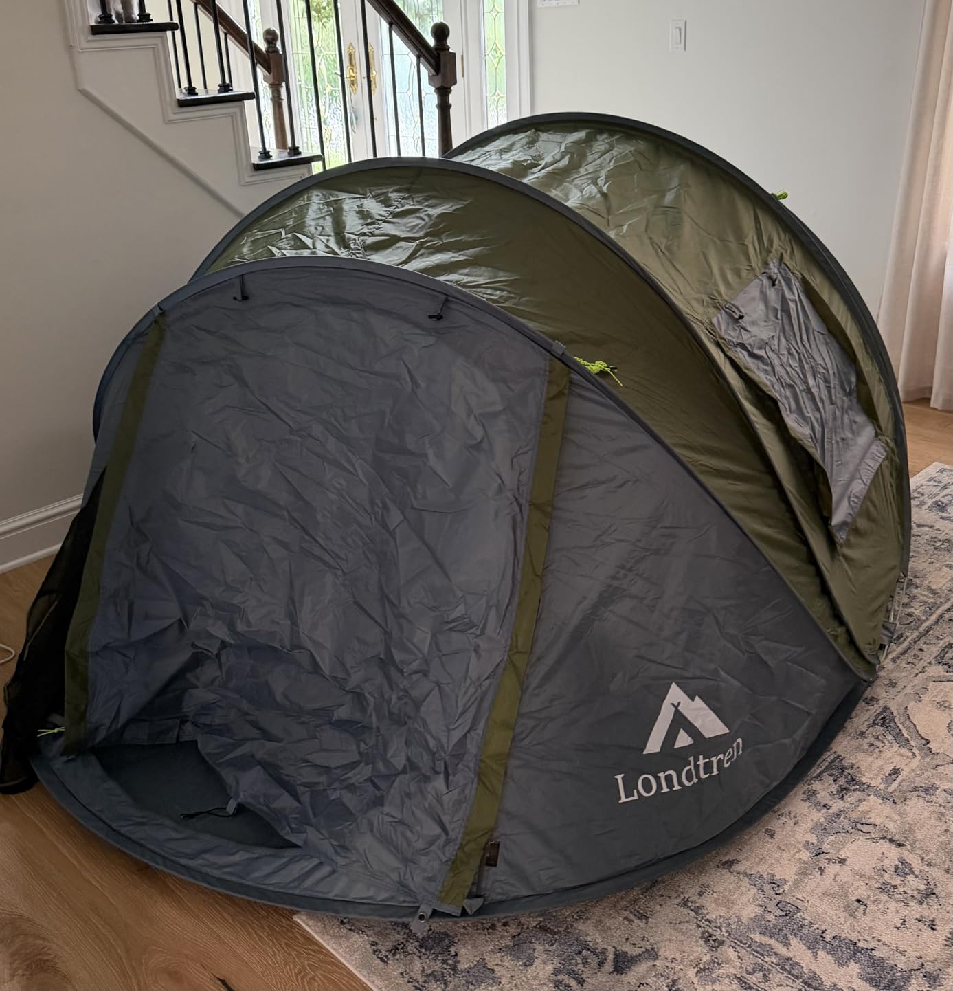 4 Person Easy Pop Up Tent Waterproof Automatic Setup 2 Doors-Instant Family Tents for Camping customer photo 2