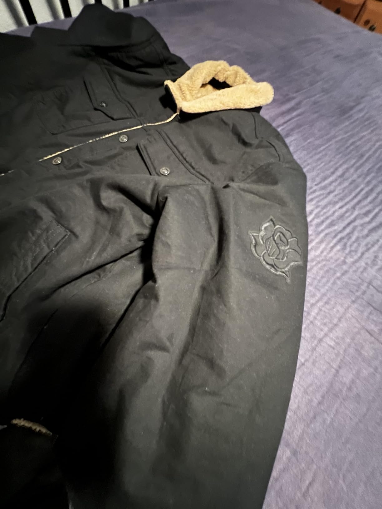 Men's Winter Jacket Thick Thermal Cotton Warm Fleece Lined Coat Trucker Lapel Work Cargo Jackets for Men customer photo 1