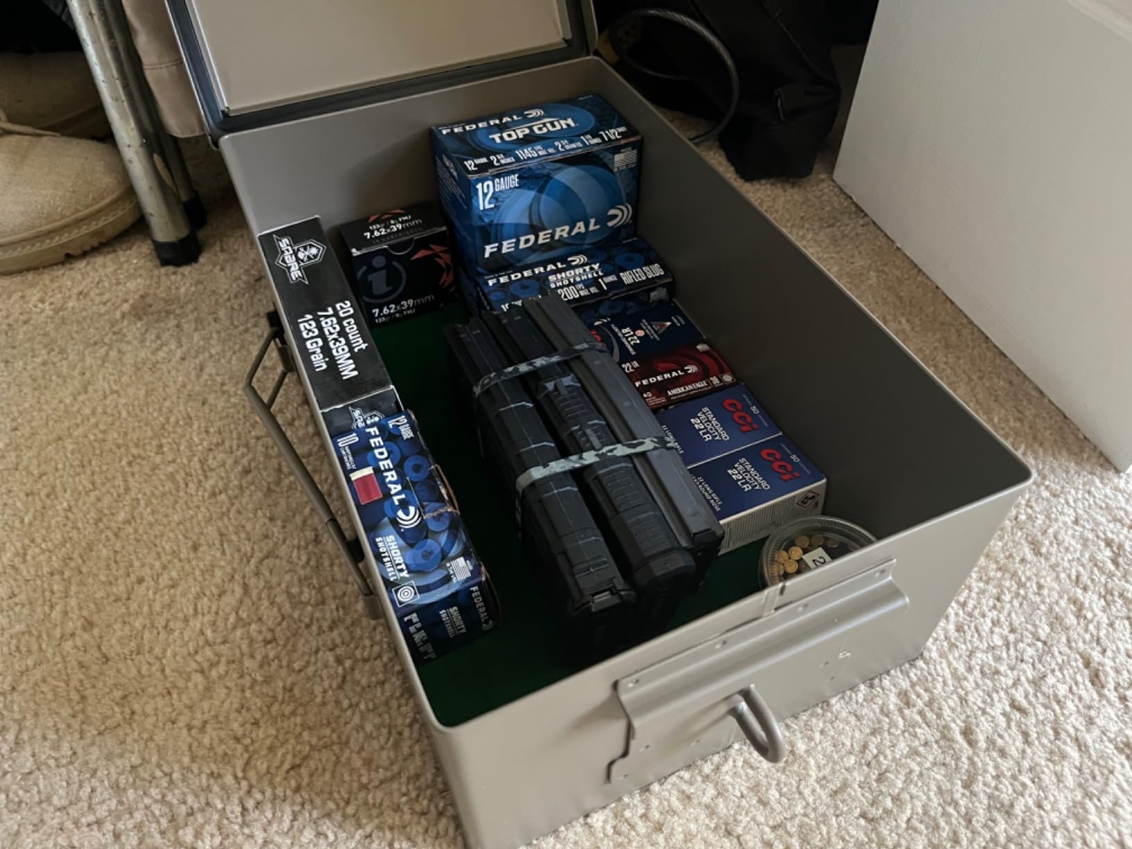 Reapr Steel Ammo Can, Heavy Duty Locking Metal Ammo Storage Box, Airtight and Watertight 30 Cal or 50 Cal Case customer photo 1