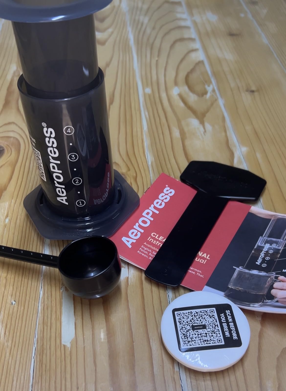 AeroPress Clear Coffee Press - All-in-One French Press, Pour-Over & Espresso Style Manual Brewer, 2 Min Brew for Less Bitterness, More Flavor, Small Portable Coffee Maker, Travel & Camping customer photo 2